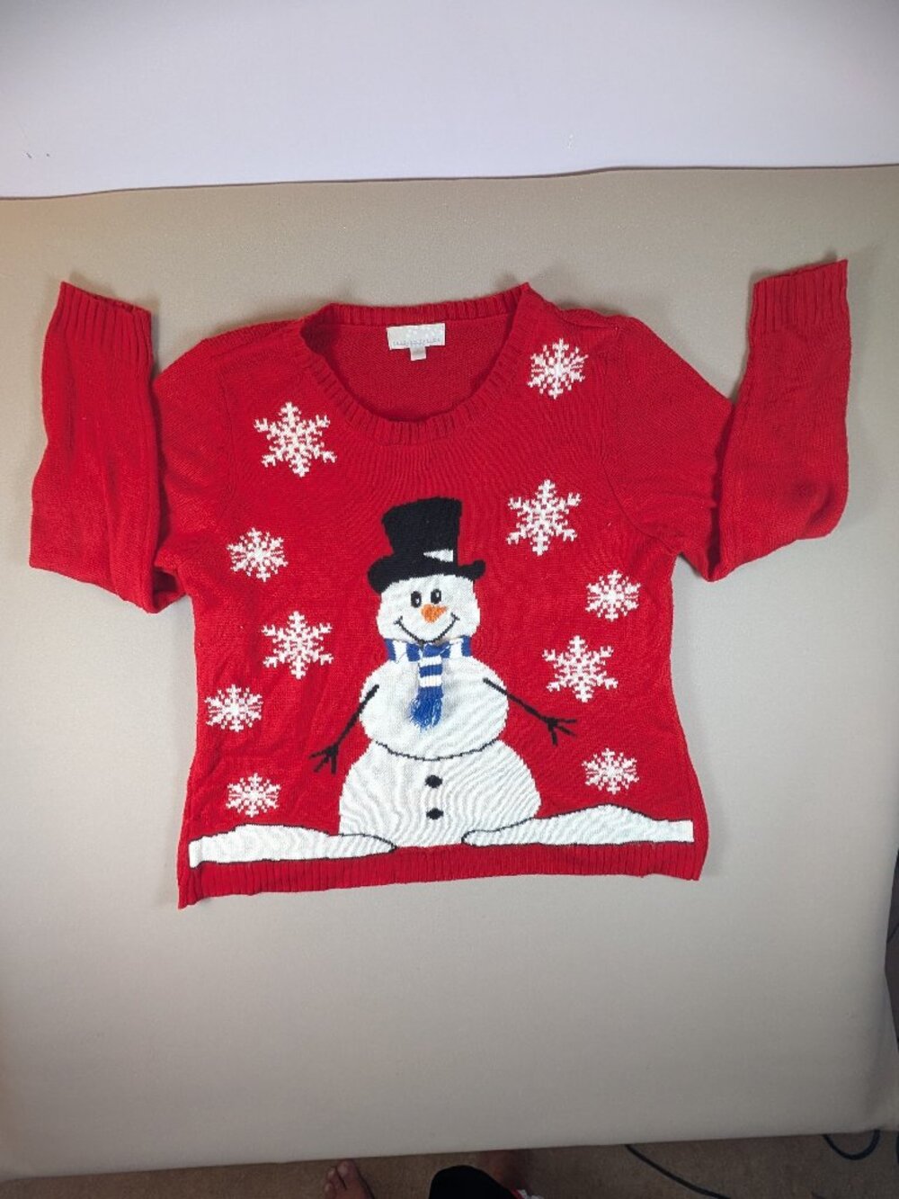 Women's Carolyn Taylor Red Christmas Sweater Size XXL